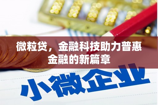 临汾微粒贷，金融科技助力普惠金融的新篇章