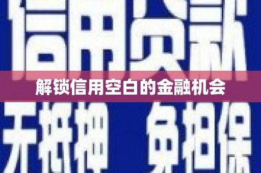 临汾解锁信用空白的金融机会